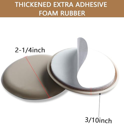 2-1/4 Inch Self-Stick Furniture Sliders, Kayzn 24 PCS Furniture Sliders for Carpet, Self-Adhesive Furniture Glides Chair Sliders - Protect Carpet & Move Furniture Easily. - size: 2-1/4 inch