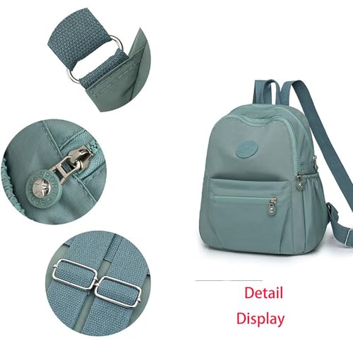 Simple Casual Solid Color Lightweight College Work Backpack Anti Theft Travel Backpack Daypack for Women (Grey Blue) - color: Grey Blue