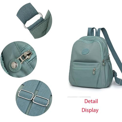 Simple Casual Solid Color Lightweight College Work Backpack Anti Theft Travel Backpack Daypack for Women (Grey Blue) - color: Grey Blue