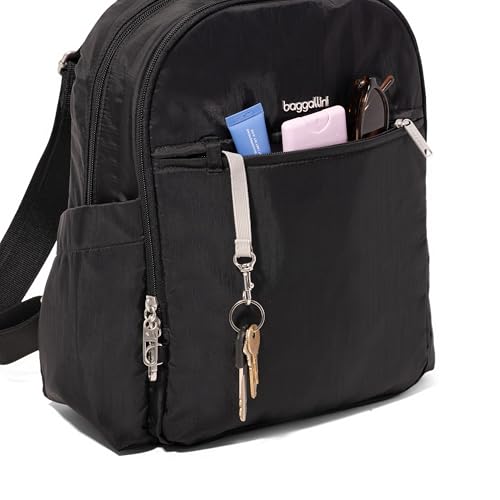 Securtex Anti-Theft Getaway Backpack - 9.4"x13"x5" Travel Safe Bag w/Locking Zippers, Slash-Resistant, RFID - color: Mulberry