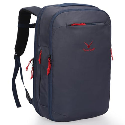 Hynes Eagle TSA Friendly Travel Backpack for Men Women Carry on Backpack 40L Flight Approved Laptop Backpack for 17 inches Compressible Weekender Bag Overnight Backpack Dark Blue - color: Dark Blue
