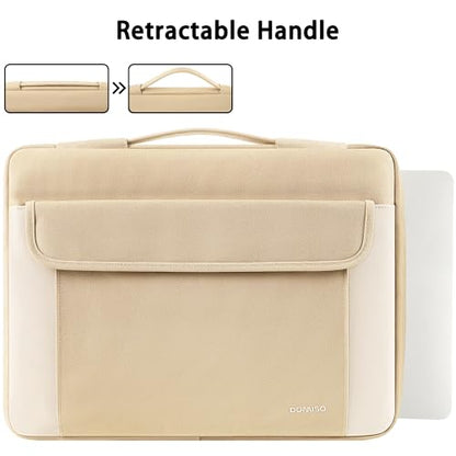 DOMISO 17-17.3 Inch Laptop Sleeve Case,Water-resistant Laptop Protective Case for Dell, HP, Lenovo, Asus, Acer, Alienware,Beige - color: Beige, size: 17 - 17.3 Inch