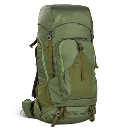 Kelty Asher Backpack, Daypack to Multi-Day Backpacking Capacity, Hiking, Lightweight Travel Pack, Internal Frame (85L Winter Moss) - color: Winter Moss/Dill, size: 85L
