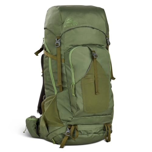 Kelty Asher Backpack, Daypack to Multi-Day Backpacking Capacity, Hiking, Lightweight Travel Pack, Internal Frame (85L Winter Moss) - color: Winter Moss/Dill, size: 85L