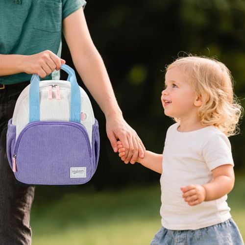 Bluboon Toddler Backpack for Girls Boys 2-4 Cute 12" Preschool Kindergarten Backpacks Kids Daycare Bags School Travel (Purple-blue, Age 2-4 (12" H not Fit A4 Folder)) - color: Purple-blue, size: Age 2-4 (12" H not Fit A4 Folder)