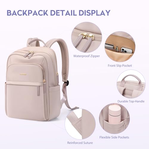 Hiking Travel Backpack for Women Casual Business Weekender Multilayer Laptop Bag,16 Inch,Pink - color: A-pink, size: 16 Inch
