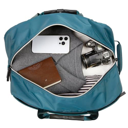 Kenneth Cole REACTION Emma 15" Convertible Duffel Carry On for Gym and Travel Bag, Deep Teal - color: Deep Teal, size: Carry-On 15-Inch