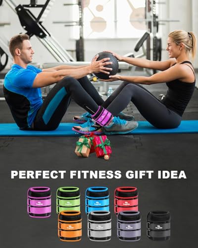 Fragraim Adjustable Ankle Weights 1-3/4/5/6/8/10/12/15/20 LBS Pair with Removable Weight for Jogging, Gymnastics, Aerobics, Physical Therapy - color: Purple, style: 7.5 lbs each( 15 lbs pair)