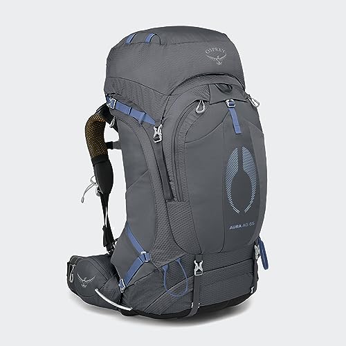 Osprey Aura AG 65L Women's Backpacking Backpack, Tungsten Grey, WM/L - color: Tungsten Grey, size: Medium-Large