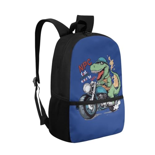ZOUTAIRONG Casual Backpack for School and Small Thermos School Bags for Girls 7-10/10-12/12-16, Cartoon Dinosaur Design Casual Book Bag with 2 Side Pockets - color: Cartoon Dinosaur