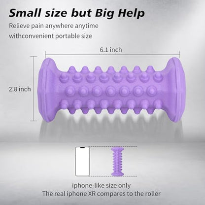 Plantar Fasciitis Relief,Foot Roller,Foot Massager Roller for Deep Tissue Muscle Massage,Portable Reflexology Tool-Purple - color: Purple