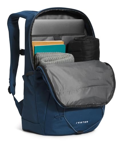 The North Face Jester Everyday Laptop Backpack - Commuter Daypack, Water Repellent, Laptop Sleeve, Shady Blue/TNF White-NPF, One Size - color: Shady Blue/Tnf White-npf