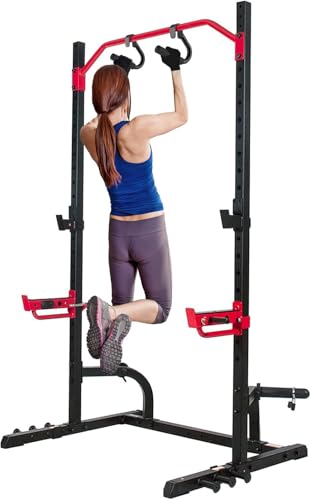 SELEWARE 48'' Heavy Duty Pull Up Bar Wall Mount Multi-function Chin up Bar with Home Gym Cable Pulley System LAT Pulldown Workout Attachments Heavy Bag Hanger - color: Black