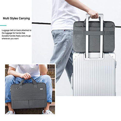 Landici Laptop Bag Case 17 17.3 inch, Waterproof Computer Sleeve Cover Compatible with MacBook 17, 17-18 inch HP Acer Dell Lenovo ASUS Laptop, Slim Briefcase with Shoulder Strap, Grey - color: Grey, size: 17-17.3 Inch