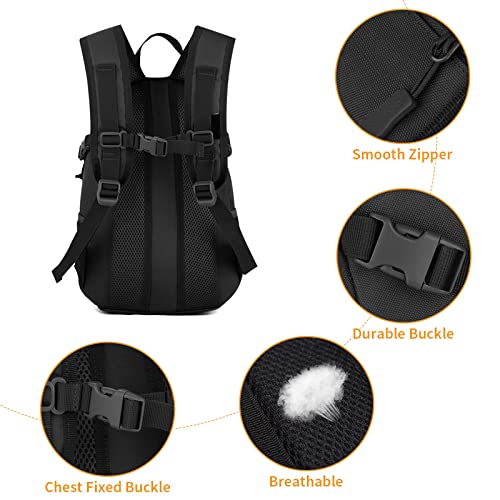 HUNTVP 10L Tactical Backpack Small Backpack Mini Daypack Military MOLLE Rucksack Gear Tactical Assault Pack Bag for Hunting Camping Trekking(10L-Black) - color: Black, size: 10L