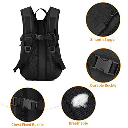 HUNTVP 10L Tactical Backpack Small Backpack Mini Daypack Military MOLLE Rucksack Gear Tactical Assault Pack Bag for Hunting Camping Trekking(10L-Black) - color: Black, size: 10L
