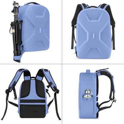 MOSISO Camera Backpack, DSLR/SLR/Mirrorless Photography Camera Bag 15-16 inch Waterproof Hardshell Case with Tripod Holder&Laptop Compartment Compatible with Canon/Nikon/Sony, Slate Blue - color: Slate Blue