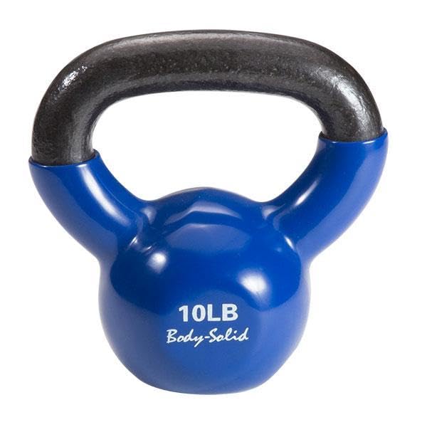 Body-Solid Vinyl Coated Kettlebells with Kettle Grip Handles, Perfect Kettlebells for Weight Training and Core Workout Exercise Equipments - style: 10lbs.
