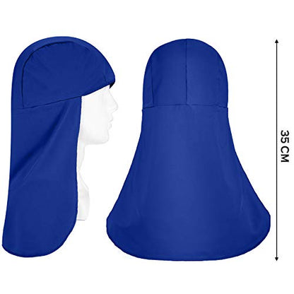 2 Packs Cooling Skull Cap with Neck Shade, Elastic Hard Hat Sun Shield for Men Women, Quick Dry Moisture Wicking - color: Blue, size: One Size