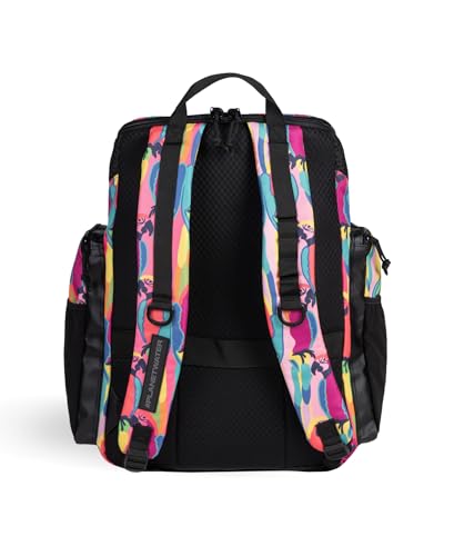 Arena One Go Backpack Swimmers Athletes Sports Gym Rucksack Multisport Daypack Large Size Training Gear Equipment Swim Bag for Men and Women, 45 Liters, Arena Tropical Delight