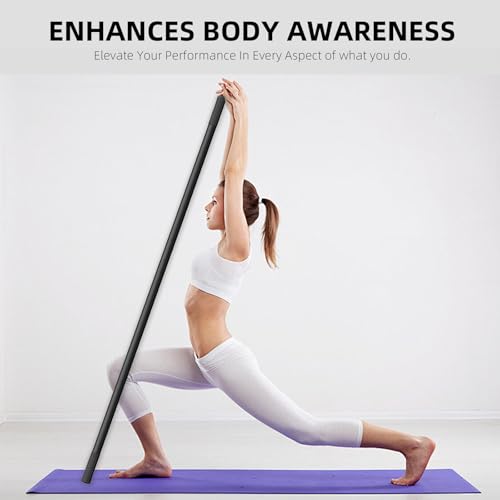 Portable Stick with Nonslip Handle Light Weight Stretching Stick Postures Corrector Flexibility Exercise Rod Multifunctional Yoga Stick