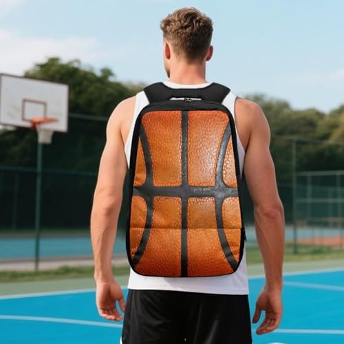 Basketball Backpack With Separate Ball Compartment And Shoes Fit Basketball Volleyball Football - color: Basketball Pattern