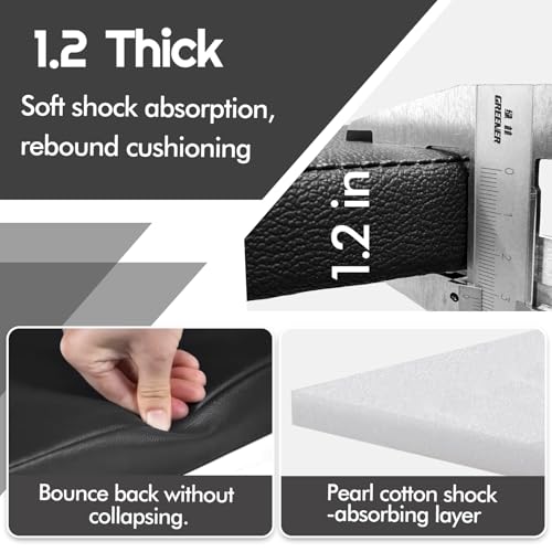 JZHLLA Foldable Mechanics Mat for Garage Work, 48 X 16 X 1.2 in Thick EPE Knee Pad Waterproof PU Leather Folding Mat with Carry Handle Portable for Garage, Garden, Home Gym Kneel or Lie Down