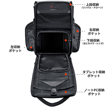 VSGO Camera and Drone Backpack Waterproof, Photography Backpack Compatible for DJI AVATA/Mini 3 Pro/Mavic 3,Sony,Canon,Nikon,DSLR/SLR,Camera And 15.6 Inch Laptops