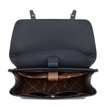 Wrangler Laptop Bag for Women Messenger Bag Briefcase Computer Backpack Convertible Satchel Bag - color: Navy, size: 13 inch