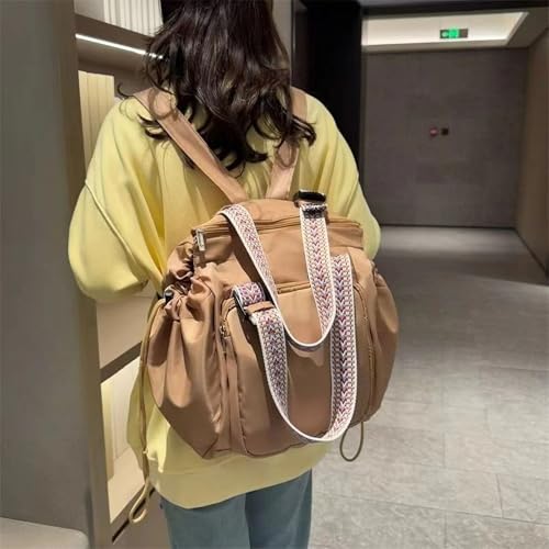 Everyday Bag, Large-Capacity Multifunctional Travel Organizer Handbag Crossbody Shoulder Tote Bag - color: Khaki