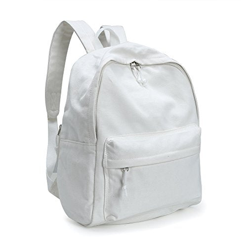 Zicac Canvas Backpack, Classic Basic Daypack, Lightweight Casual Travel Daypack Satchel Backpack Unisex