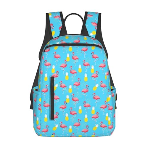 Travel Daypack Flamingo Pineapple Mint Green, Quick-Access Pocket, Side Bottle Holder, for Active Adults - color: Picture (1190)