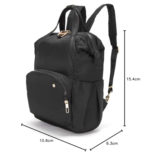 PacSafe Women's Citysafe CX 17L Anti Theft Backpack-Fits 16 inch Laptop, Black, One Size - color: Black