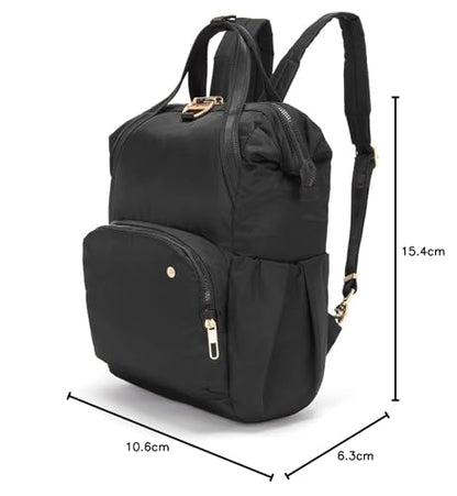 PacSafe Women's Citysafe CX 17L Anti Theft Backpack-Fits 16 inch Laptop, Black, One Size - color: Black
