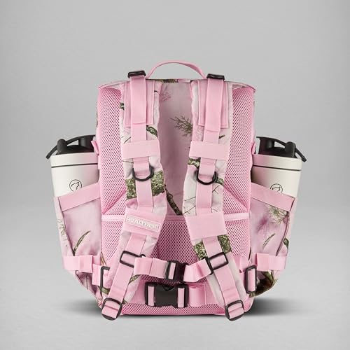 WOLFpak 35L Athletic Gym Backpack (Realtree APX Flushing Pink) - Durable 1000D Waterproof Oxford Material with MOLLE Webbing, Laptop Pocket & Dual Cup Holders, Durable Fitness/Travel/Military Daypack - color: Realtree Apx Flushing Pink