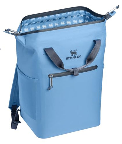 Stanley All Day Madeleine Mini Backpack Soft Cooler 14 Quarts | 20 Can Cooler with Handle and Shoulder Straps | Stays Cold for Hours | Insulated Travel Bag with Zipper | BPA-Free | Blue Sky - color: Blue Sky