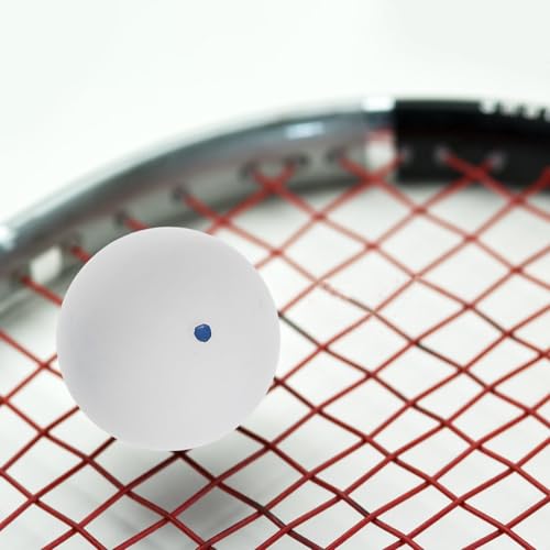 Single Dot Squash Training Balls 2pcs Rubber Reaction Trainer for Beginners Hand Eye Coordination Practice Bounce Ball for Squash Skill Improvement