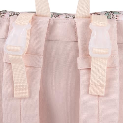 Multi-Function Floral Diaper Backpack and Travel Nappy Baby Bag with Changing Pad and Stroller Straps (Freshly Floral) - color: Freshly Floral
