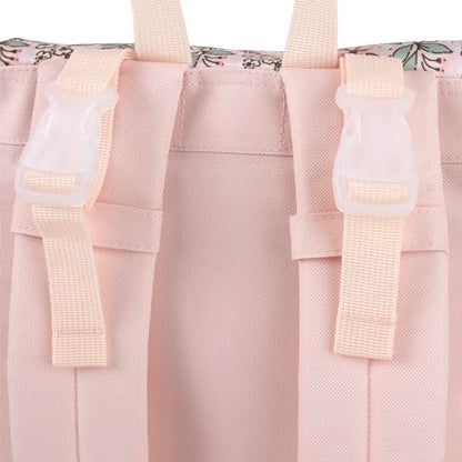 Multi-Function Floral Diaper Backpack and Travel Nappy Baby Bag with Changing Pad and Stroller Straps (Freshly Floral) - color: Freshly Floral