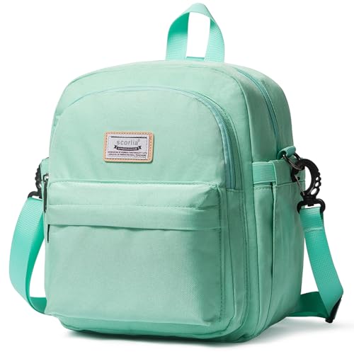 Insulated Lunch Bag Backpack for Women, Small Crossbody Sling Insulated Tote, Convertible Lunch Cooler Box for Work - Green - color: Green