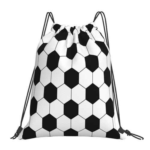 Soccer Football Ball Drawstring Bag Sport Gym Backpack Beach Travel Sack Draw String Yoga Bag For Men Women - color: Soccer Football Ball
