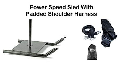 Power Speed Sled w/Harness Weighted Drag Sport Football