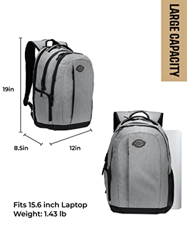 Dickies Laptop Backpack, Water Resistant College Computer Bag, Fits 15.6 Inch Notebook - color: Charcoal