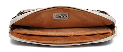 KAYOND Black Rose Patten Canvas Water-Resistant 13.3 Inch Laptop Sleeve - size: 13-13.3Inch