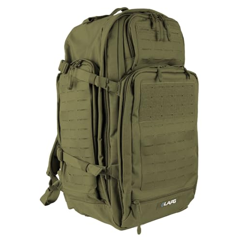 LA Police Gear Atlas 72 Hour Tactical Backpack for Men & Women, Large Bug Out Bag with MOLLE System, Hiking Hunting Combat Backpack, OD Green - color: Od Green