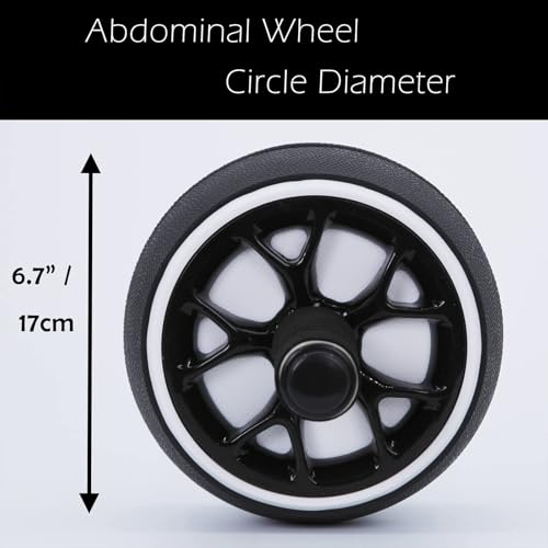AB Wheel Roller, Exercise Abdominal Wheel Fitness for Gym & Home, Work-out Strength-Training Equipment with Knee Pad - color: Yellow