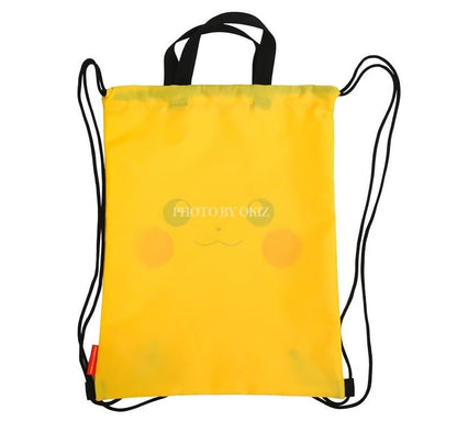 Pikachu Drawstring Backpack Gym Sackpack Travel Bag Multi Purpose Bag (Yellow) - color: Yellow