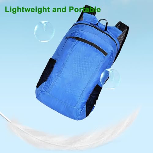 Foldable Daypack, Small Backpack, Hiking Backpack Daypack, Lightweight Waterproof Travel Packable Rucksack for Men and Women - color: Black