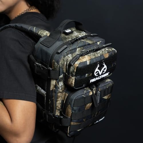 WOLFpak 9L Tactical Sling Bag |Concealed Carry CCW Backpack | Military Crossbody EDC Daypack Molle Chest Shoulder Pack for Hiking, Travel, Work | (Realtree Edge Black) - color: Black