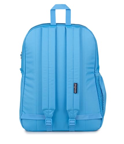 JanSport Cross Town Plus Backpack - Large Main Compartment, Side Water Bottle Pocket, 15-Inch Padded Laptop Sleeve - Electric Azul - color: Electric Azul